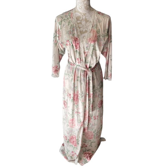 Vintage Lorraine women's satin bath robe size small. - Picture 2 of 9